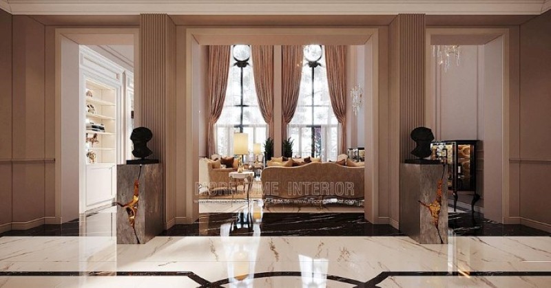 Đá lát nền đẹp cao cấp cho biệt thự Vinhomes Imperia Hải Phòng. Thiết kế nội thất cao cấp