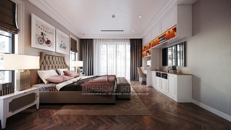Trang trí nội thất phòng của con đẹp, sang trọng nhưng không kém nét sinh động, đáng yêu. Thiết kế nội thất cao cấp