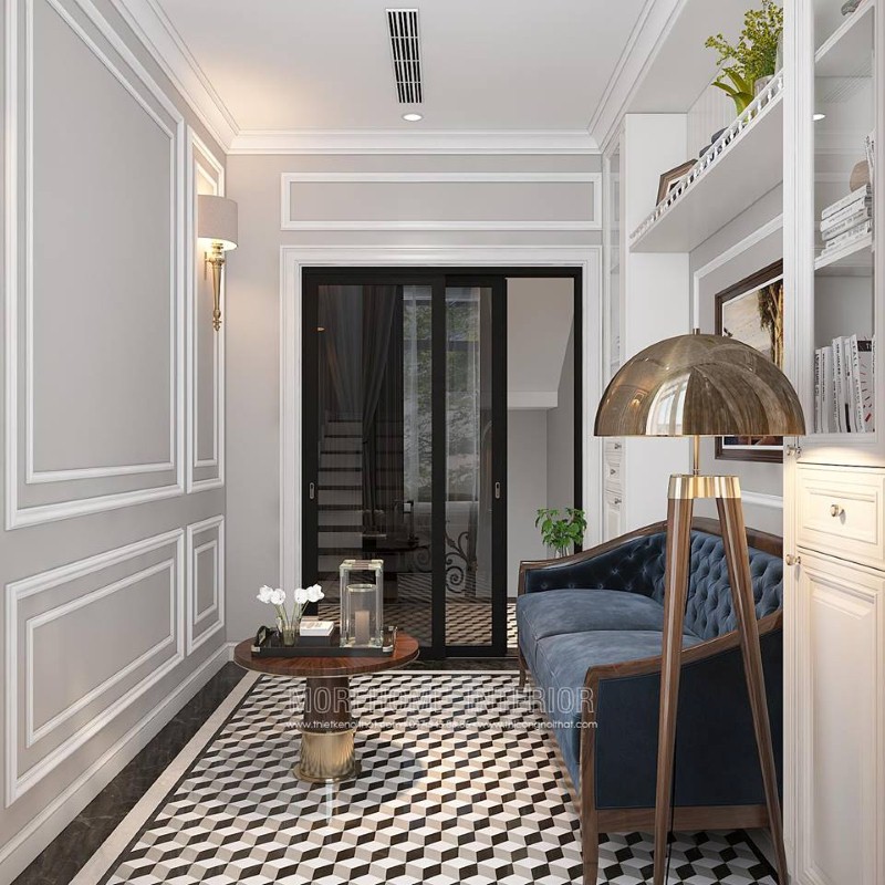 Trang trí phòng đọc sách đẹp, sang trọng nhưng vẫn mang lại cảm giác thư thái và độ tập trung tối đa cho chủ nhân. Thiết kế nội thất cao cấp